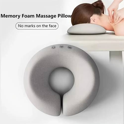 1pc ergonomic massage table headrest face cradle pillow spa face cushion u shaped prone pillow 100 polyester fiber filling comfortable facial pillow for spa massage