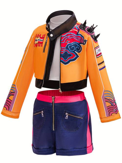 k girls carnival jacket t shirt shorts 3 piece set birthday party outfit