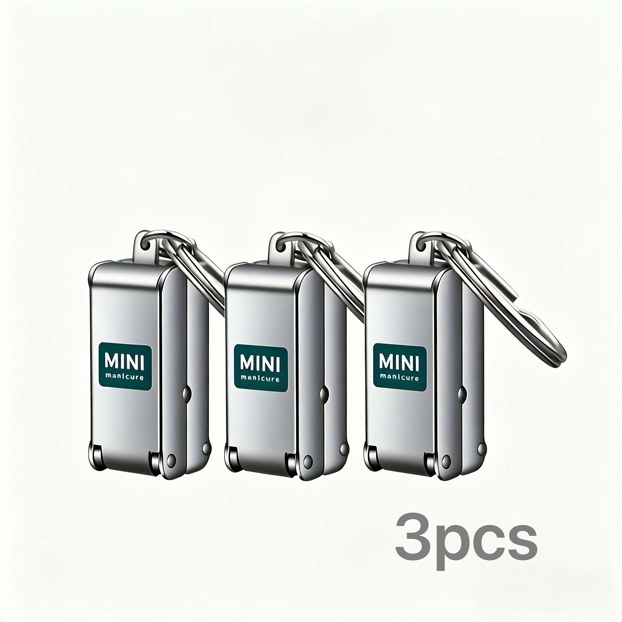 TEMU 3pcs Set Of Stainless Steel Mini Folding Nail Clippers, Portable Nail Clipper Nail Tools