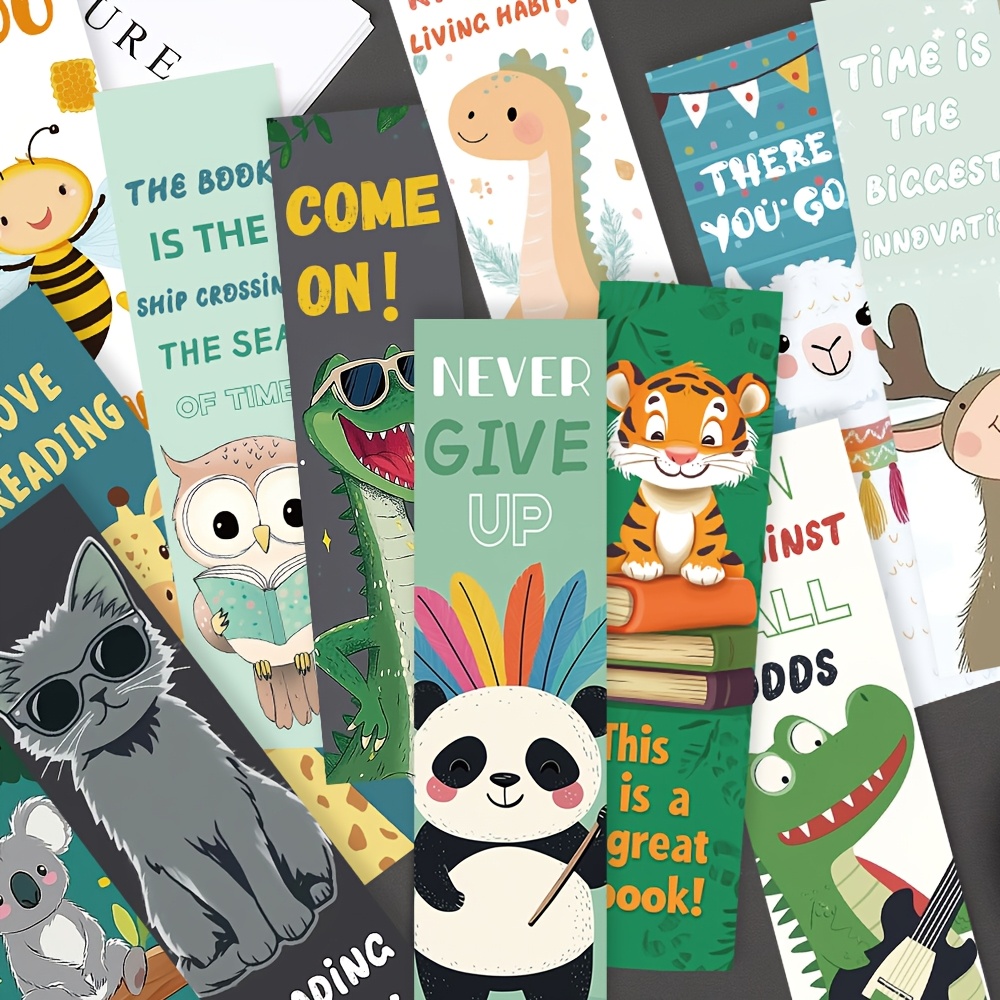 

30-pack Cartoon Animal Reading Bookmarks, Cute Dog Artistic Paper Page Markers, Creative Gift Decorative Cards For