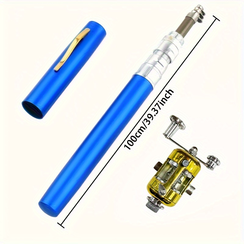 1m Portable Pen-shaped Fishing Rod Reel Combo Ice Fishing Pole For Kids