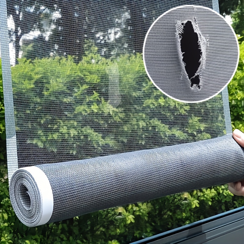 1 roll 22cm self   insect screen repair tape heavy duty metal mesh patch for mosquito proofing window door screen door fix temporary permanent repairs no tools easy application fits tents  