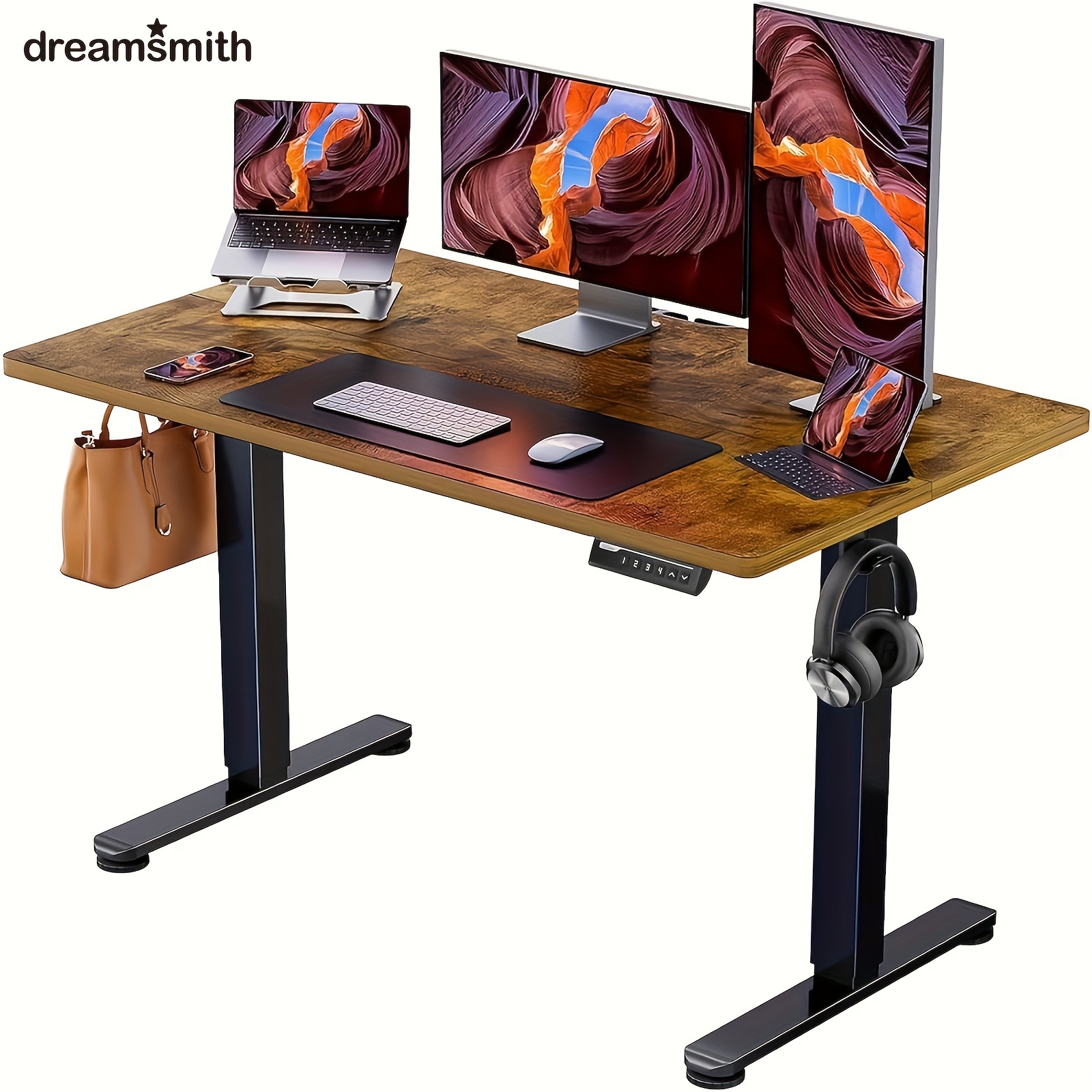 

Dreamsmith Electric Lift Office Desk, Height Adjustable Table With Memory , 48x24 Inches, Suitable For Home Office Use, Ergonomic