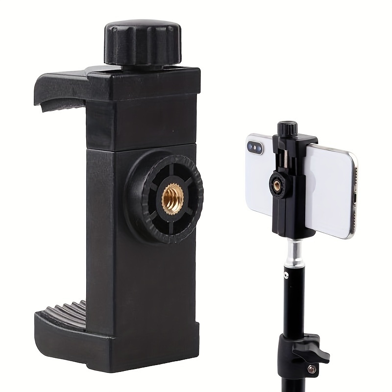 

Universal Phone Clamp Is Compatible With All 1/4 Screw Phone Stand Tripod Mount, Desktop Tripod Adapter, Samsung