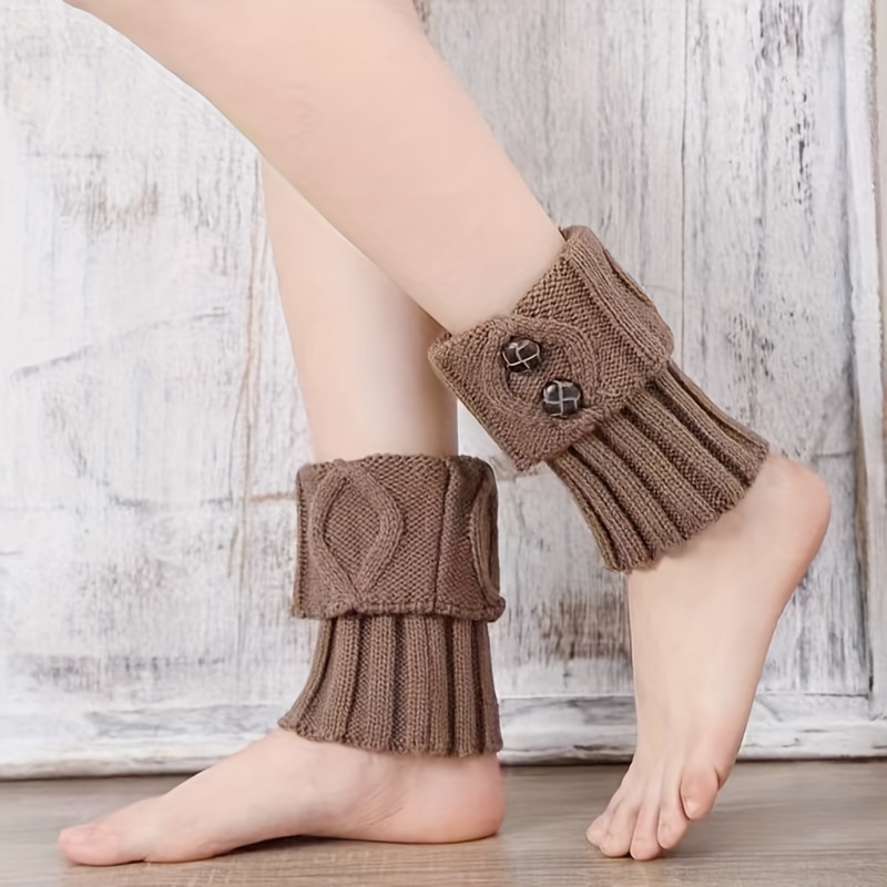 

Knit Ankle For - , , Boot Cuffs Button , For Fall &