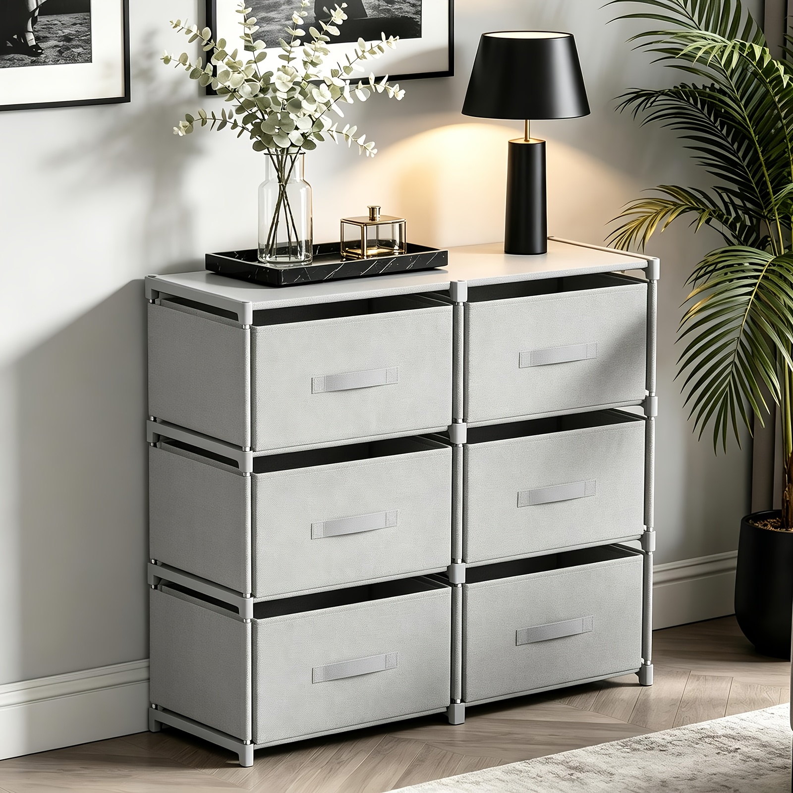 TEMU Armadio portaoggetti a 6 cassetti, mobile contenitore per la casa, mobile decorativo, armadio portabiti, mobile contenitore a cassetti, armadio