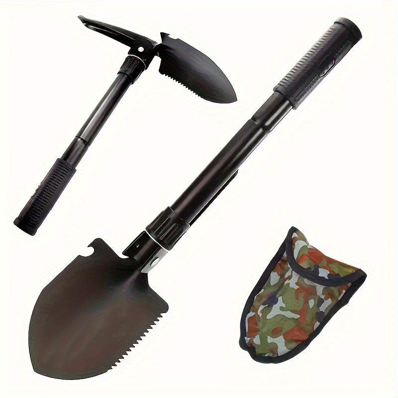 

Multifunctional Stainless Steel Folding Shovel With Saw, Pick, Bottle Opener - Portable Durable Survival Tool For Outdoor Camping, Garden Use