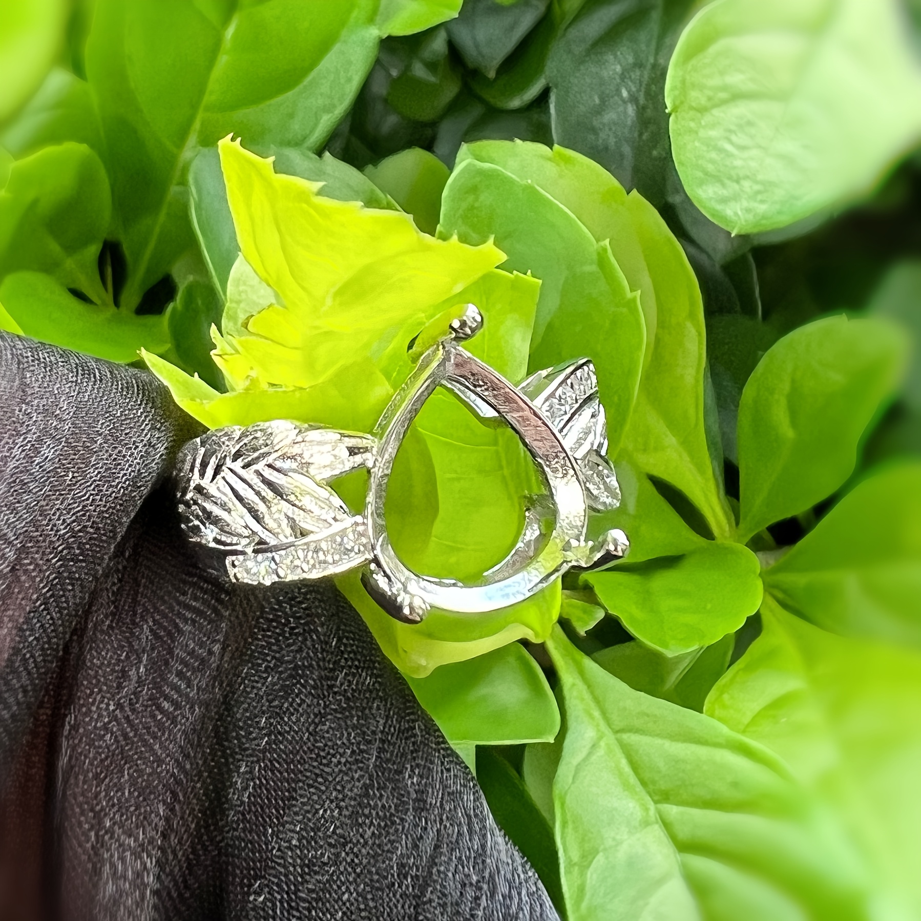 925 Silver Adjustable Ring w/Pendant 5A CZ DIY Charm Birthdays Weddings