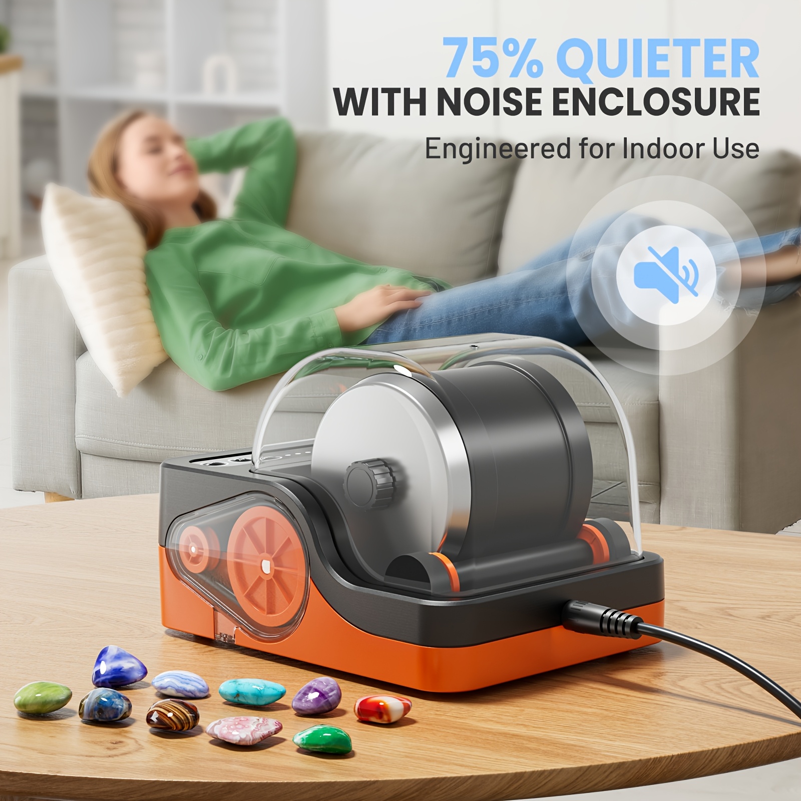   tumbler kit with   motor 9 day timer rock polisher for  