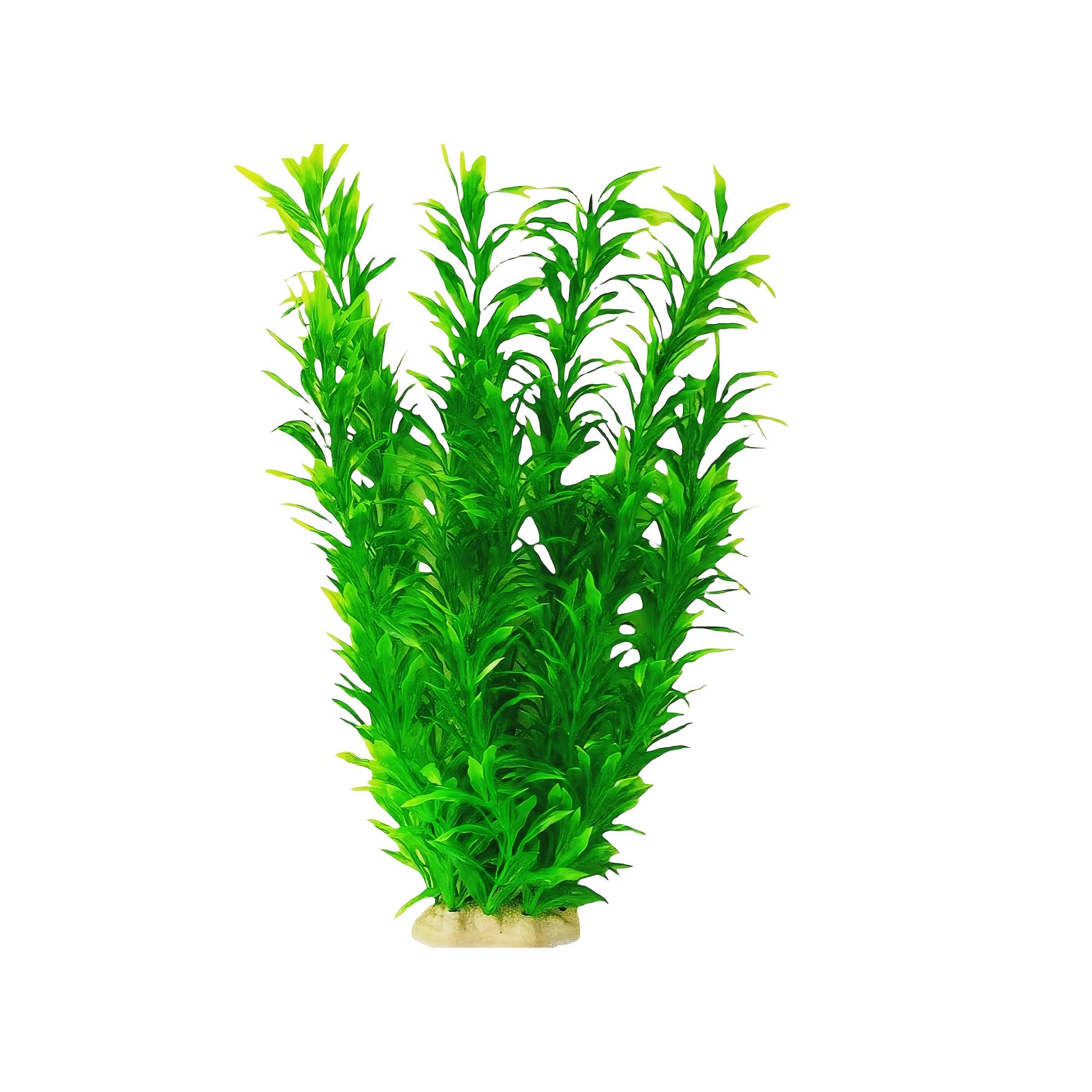 Image of 1pc 40cm Tall Green Artificial Aquarium Plant - Durable Plastic Fish Tank Decoration - Aquarium Simulation Plant - Realistic Handmade Aquatic Plant Landscape, Pe Material