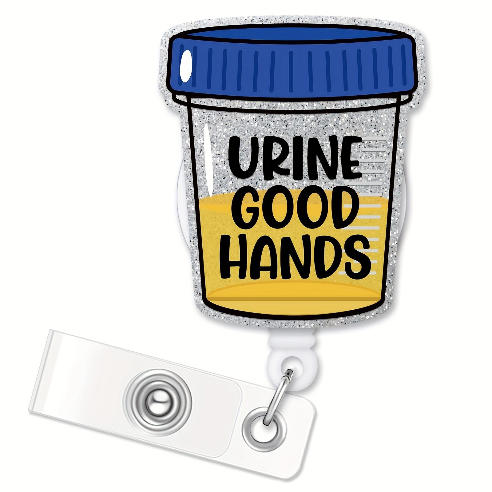 Urine Good Hands Retractable Glitter Badge Reel Alligator - Temu