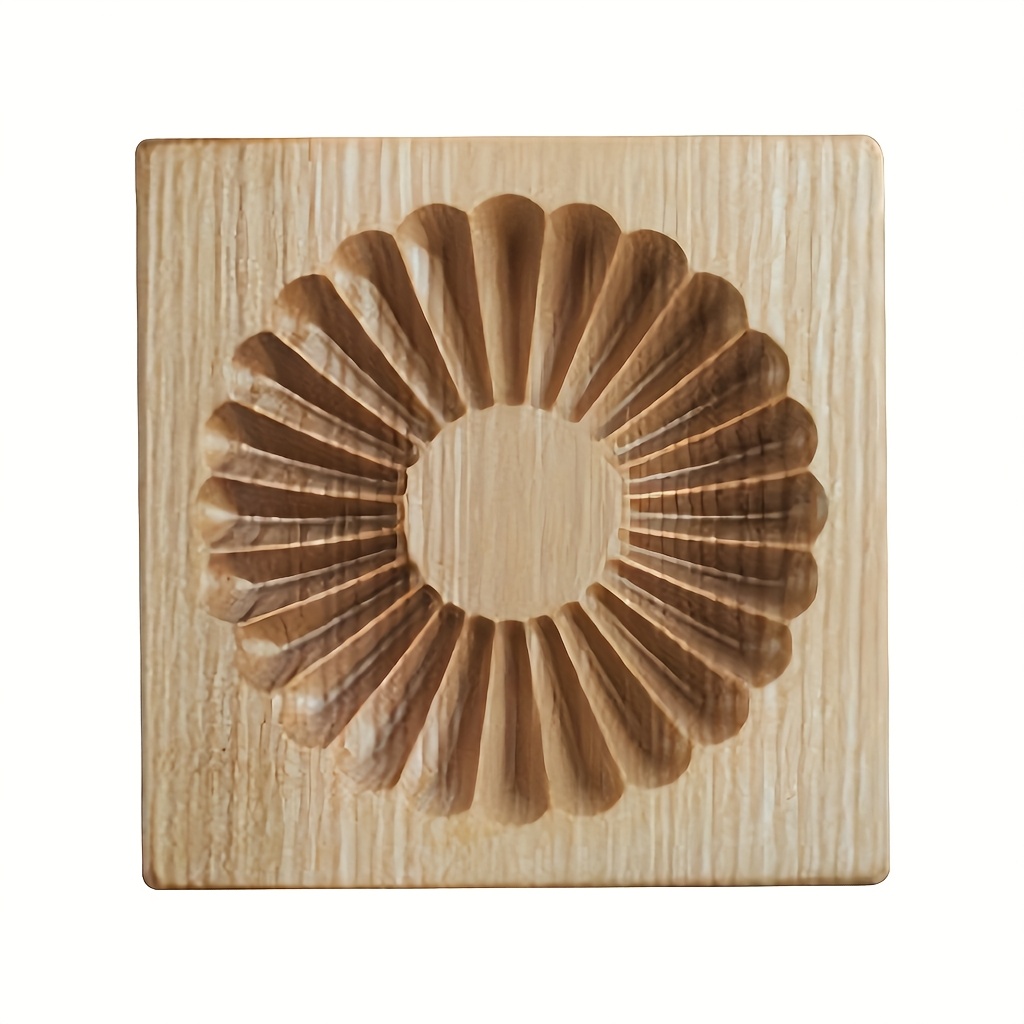 Image of Wooden Cookie Molds For Fireworks, Baking Tools For Embossed Decoration, Suitable For Halloween, Thanksgiving, And Christmas Kitchen