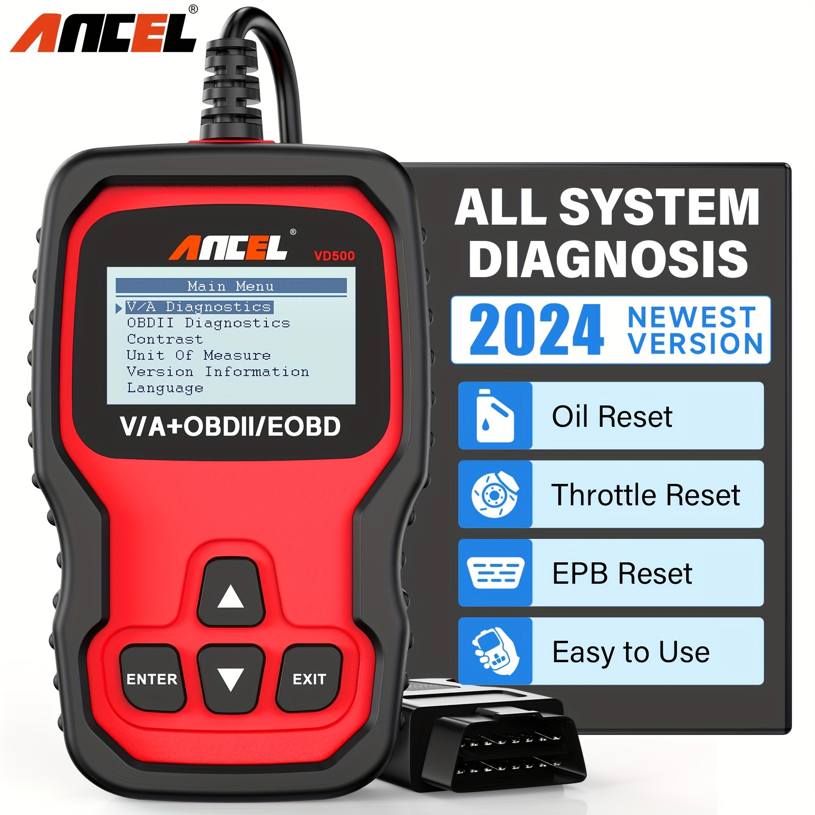 

Ancel Diagnostic Scanner For Volkswagen For Vw For Audi For Seat Light Epb Abs Srs Code Reader Oil Throttle Position Brake Pad Tool