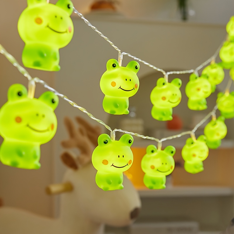 TEMU A Led Light Measuring 2 Meters 78.74 Inches, Featuring 10 Led Bulbs, Battery-operated (batteries Not Included), With 10 Adorable Frogs - Bedroom