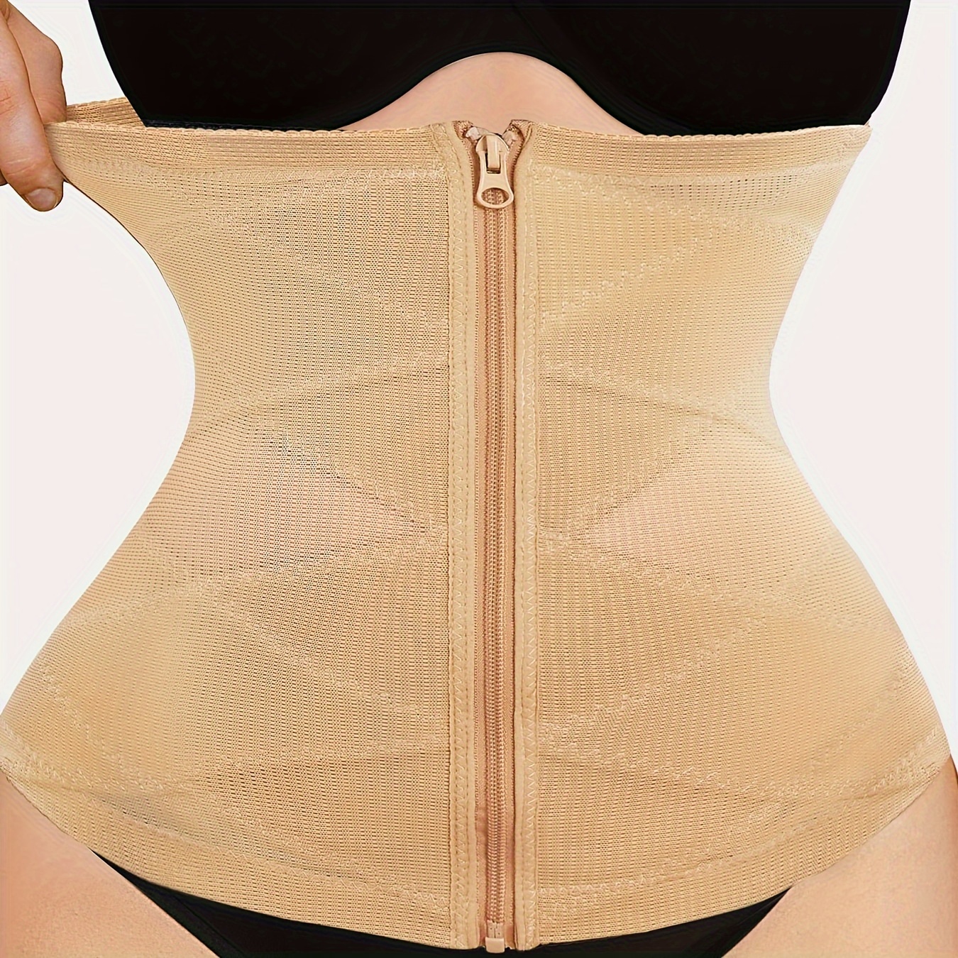 Zip Waist Trainer Trimmer Belt Breathable Tummy Control - Temu