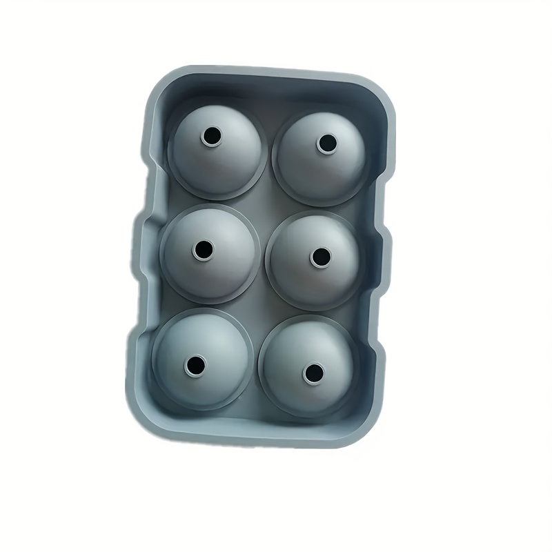TEMU 1pc Large 6 Ball Ice Molds Spherical Ice Molds Ice Cube Molds Silicone Ice Tray For Drinks, Diy Ice Cube Maker, Father Gift