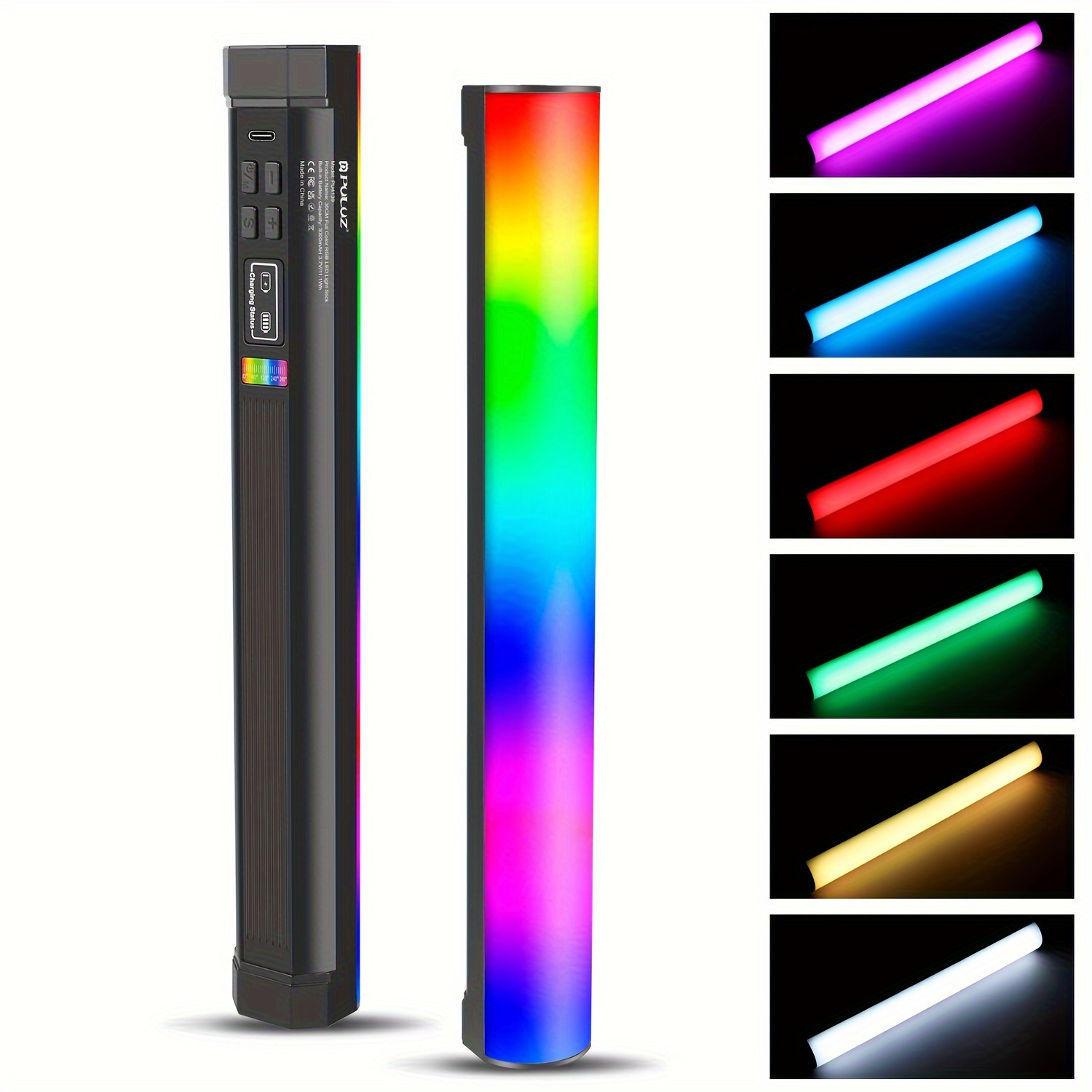   professional photography lighting 11 8 rgb led video light with magnetic base usb powered portable light for photography   streaming product shoots compatible with dslr camcorders smartphones ideal for creators   photographers   light sleek light stick durable light casing