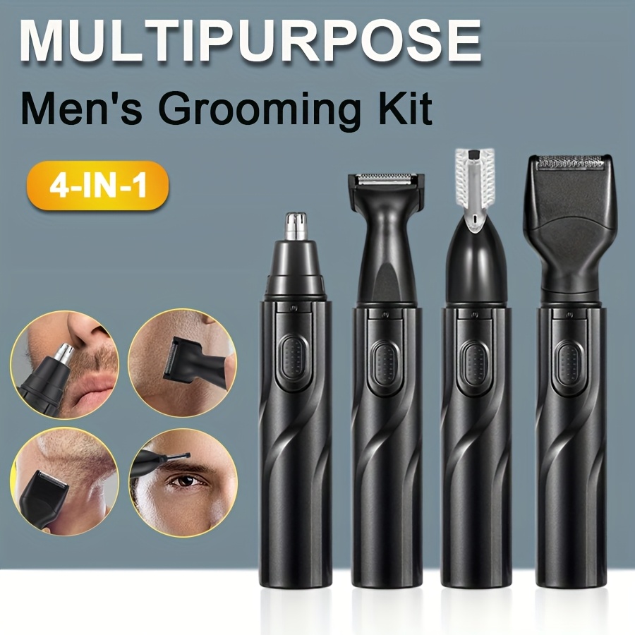 4 in 1 professional grooming kit with nose hair trimmer eyebrow trimmer sideburns trimmer and fine shaver mens personal care tools   1 aa battery battery not included portable and   best gifts for men Product details 2
