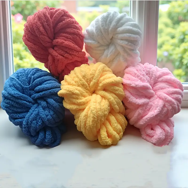 4 Pack Milk White Jumbo Yarn For Arm Knitting (250g Per Skein - Foto 13