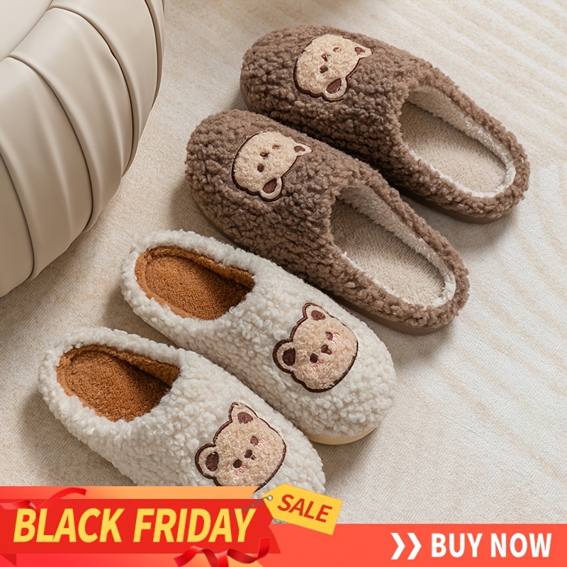 

Winter Cute Slippers, Non Slip And Warm, Couple Slippers For Men And Women, Comfortable Winter Plush Slippers