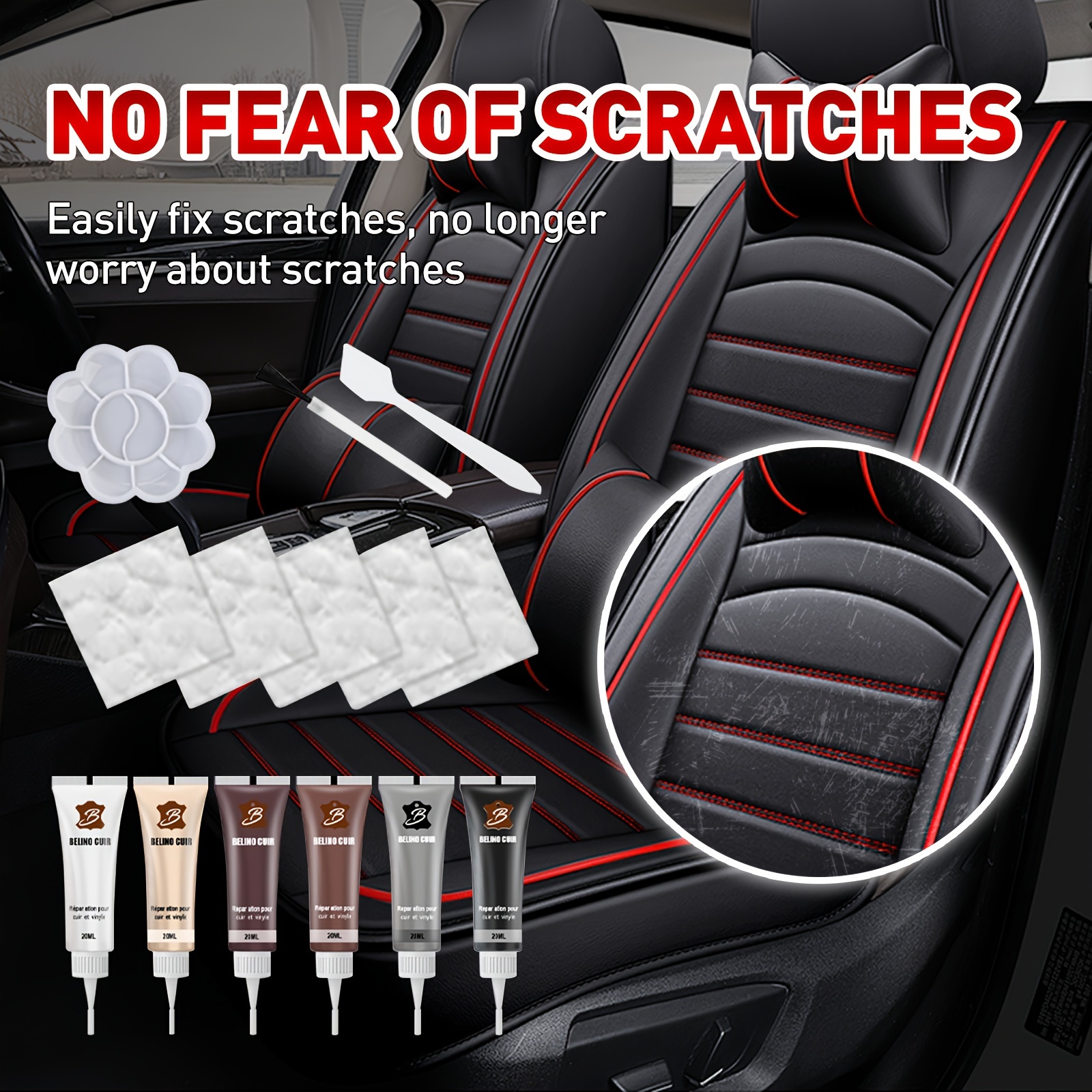 Restore Your Car Seats & Steering Wheel with 20ml Leather Repair Gel - Home  Leather Refurbishment Made Easy!