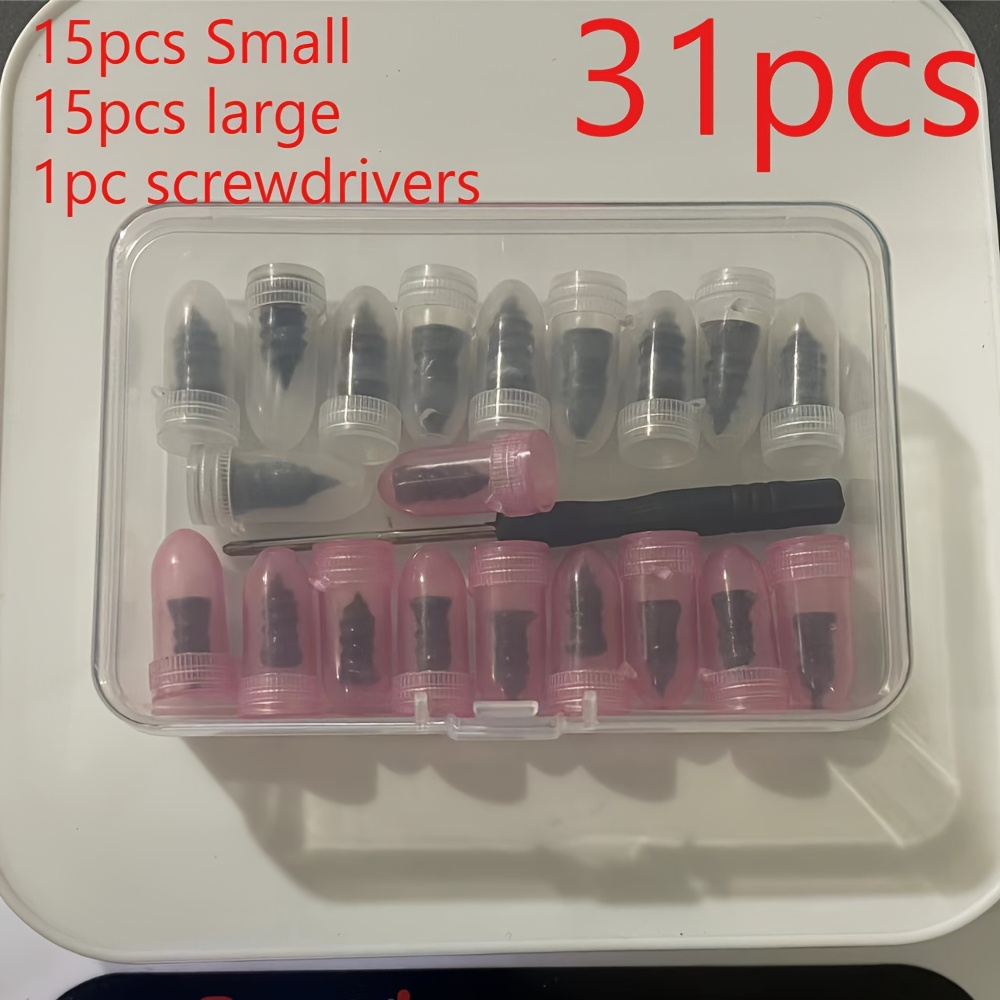 TEMU Car And Electric Vehicle Vacuum Tire Repair Glue Nails, Tool, Car And Electric Vehicle Tire Repair Glue Nails, Mushroom Nails, Motorcycle Vacuum