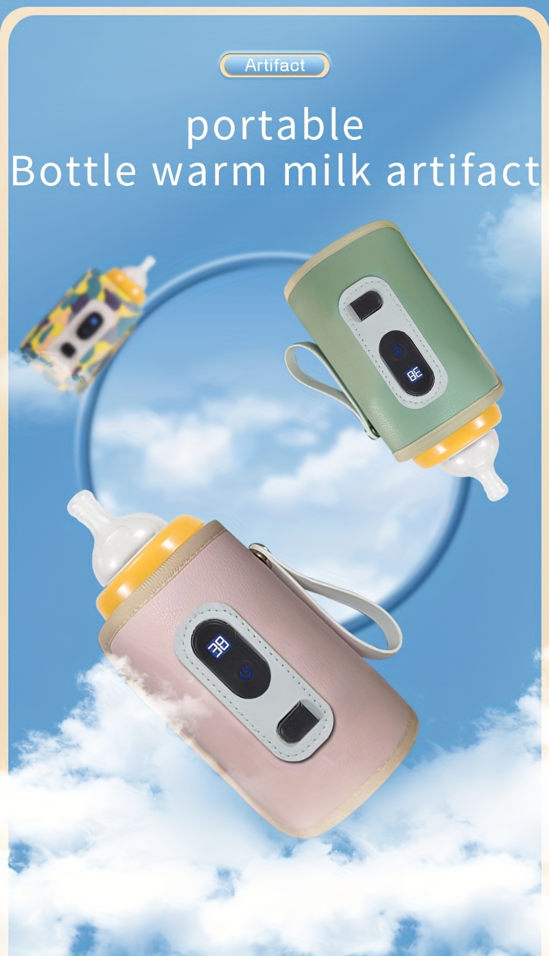 Electronic Intelligent Digital Display Insulation Device, Bottle Insulation Cover Can Keep Warm And Heat, Suitable for Various Bottles, Portable Bottle Warmer (USB Plug-In Version)