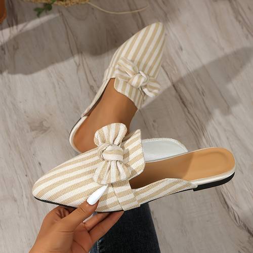 2025 plus size womens comfortable and stylish flat pointed toe flat shoes womens half slippers women shoes elegant women shoes shoes