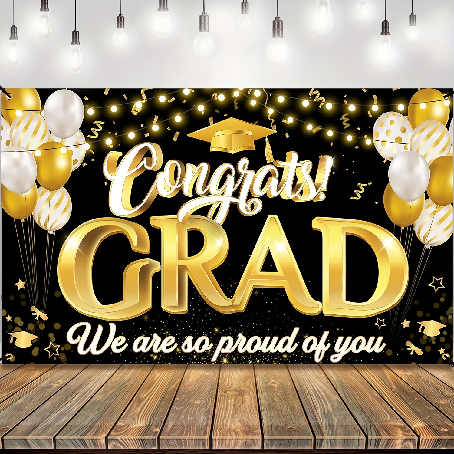 1pc Xtralarge Congrats Grad Banner - Congrats Grad We Are So Proud Of ...