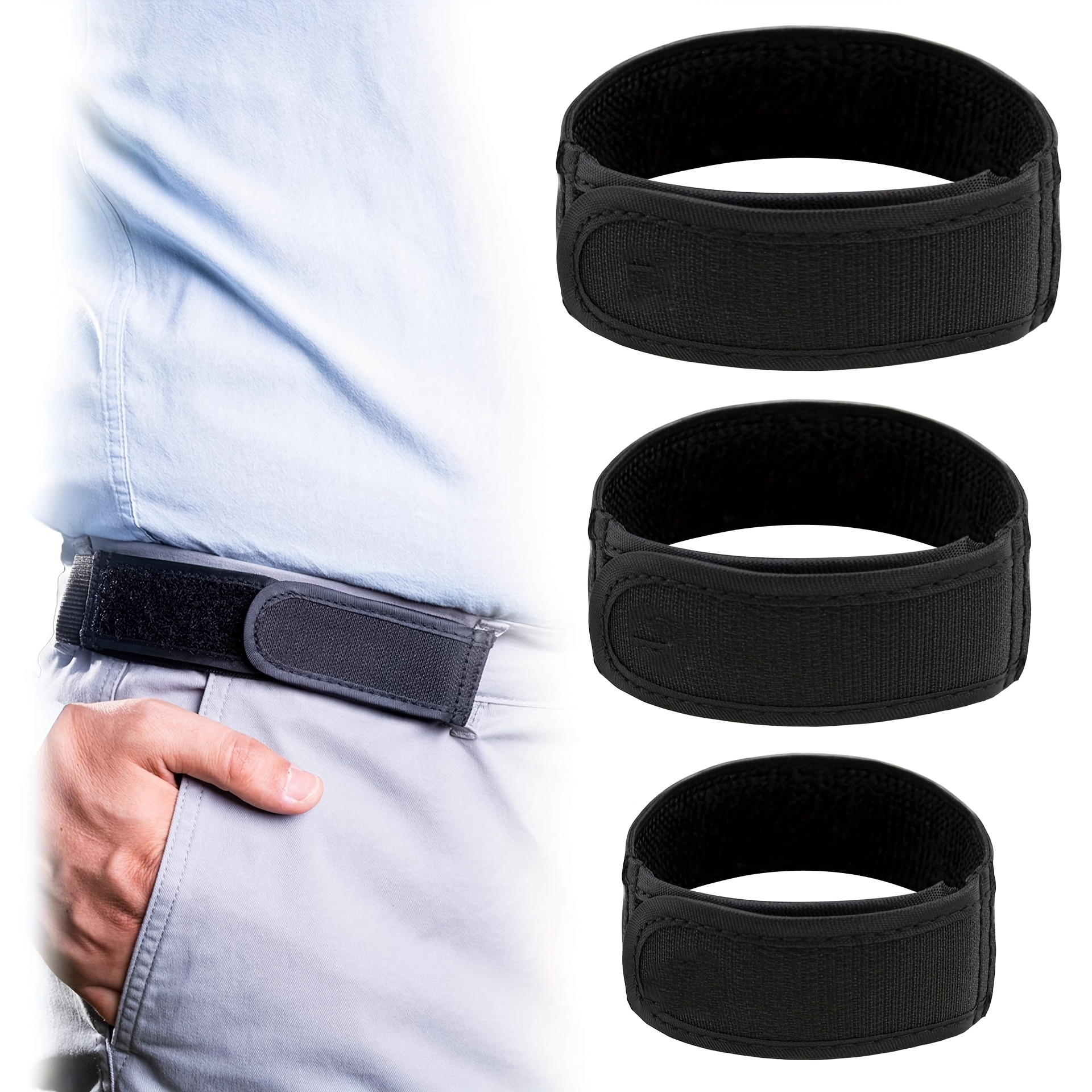 

Elastic Buckle Belt, Free Self-adhesive Belt For Men