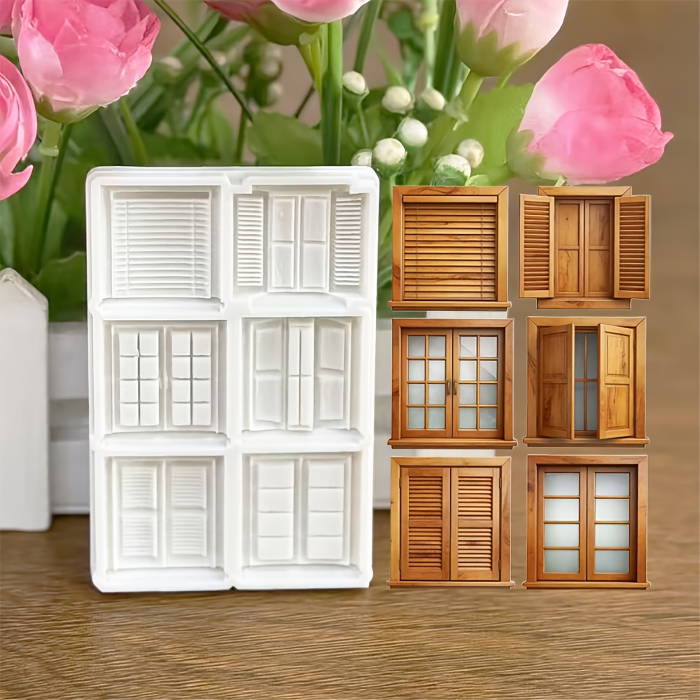 6- Creative Silicone Molds For Doors And Windows | Cake And Chocolate Decoration Molds, Resin Casting Tools For Craft Enthusiasts