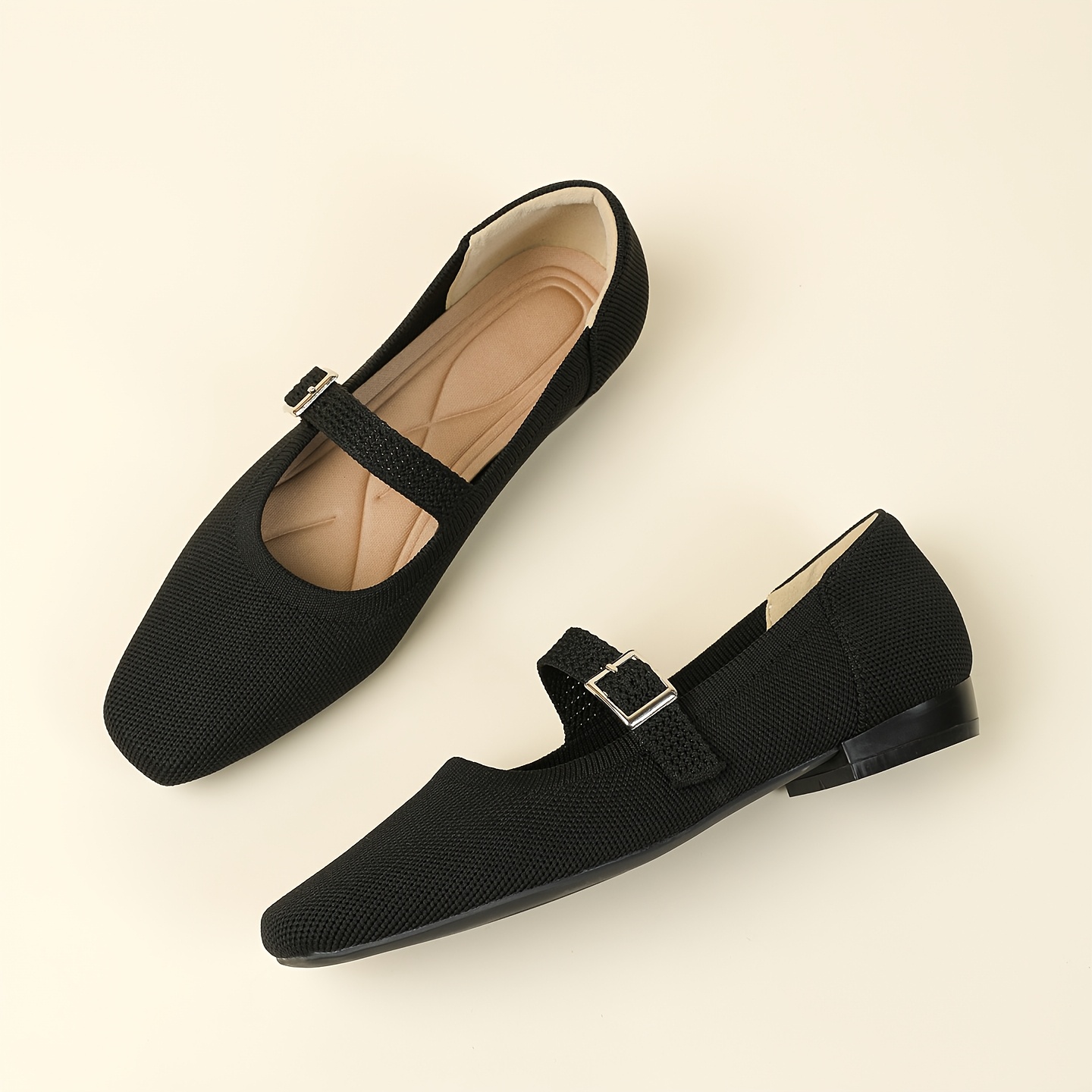 TEMU Single-strap Low-cut Flats With A , Featuring Toe For A Flattering Silhouette. Made From Breathable And Comfortable Materials, Shoes Are Gentle