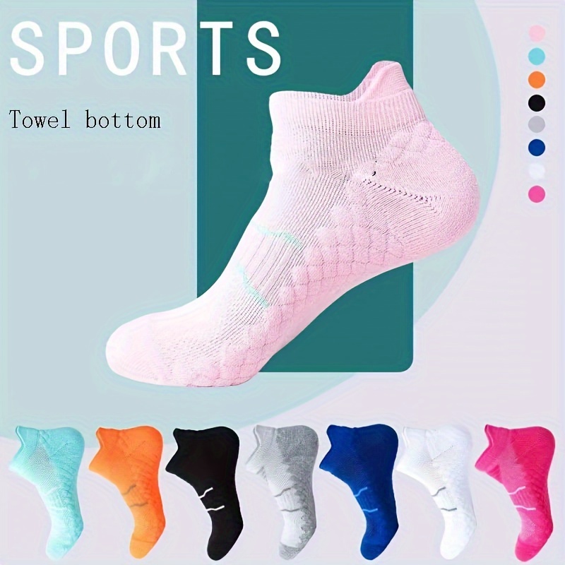 

1 Pair Professional Marathon With Soles For Shock Absorption, Quick-drying And Breathable Bottom Socks For Sports And Use