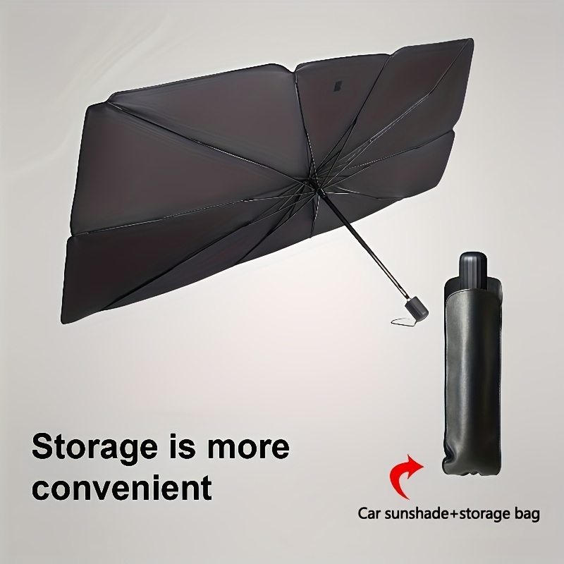 Car-specific Windshield Sunshade - Heat Insulation And Uv Protection, User-friendly Car Interior Accessory, Roll- For Convenient Storage, With Black Storage Bag, Suitable For Most Car Models