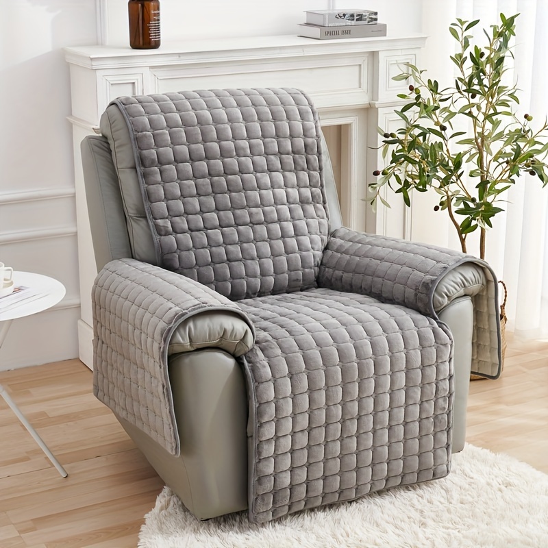 

Recliner Slipcover - Pet-friendly, Easy-clean Winter Chair Cover With Closure For Living Room & Office Decor