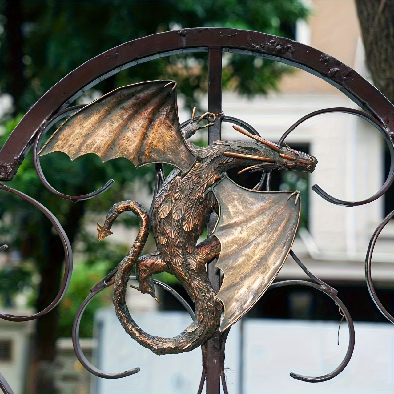 E-shop 【2.5D】 [2.5D] Ein Retro-Metall-Drache aus Schmiedeeisen, Wanddekoration zur Aufhängung, dreidimensionales Wanddekoration-Produkt, geeignet für