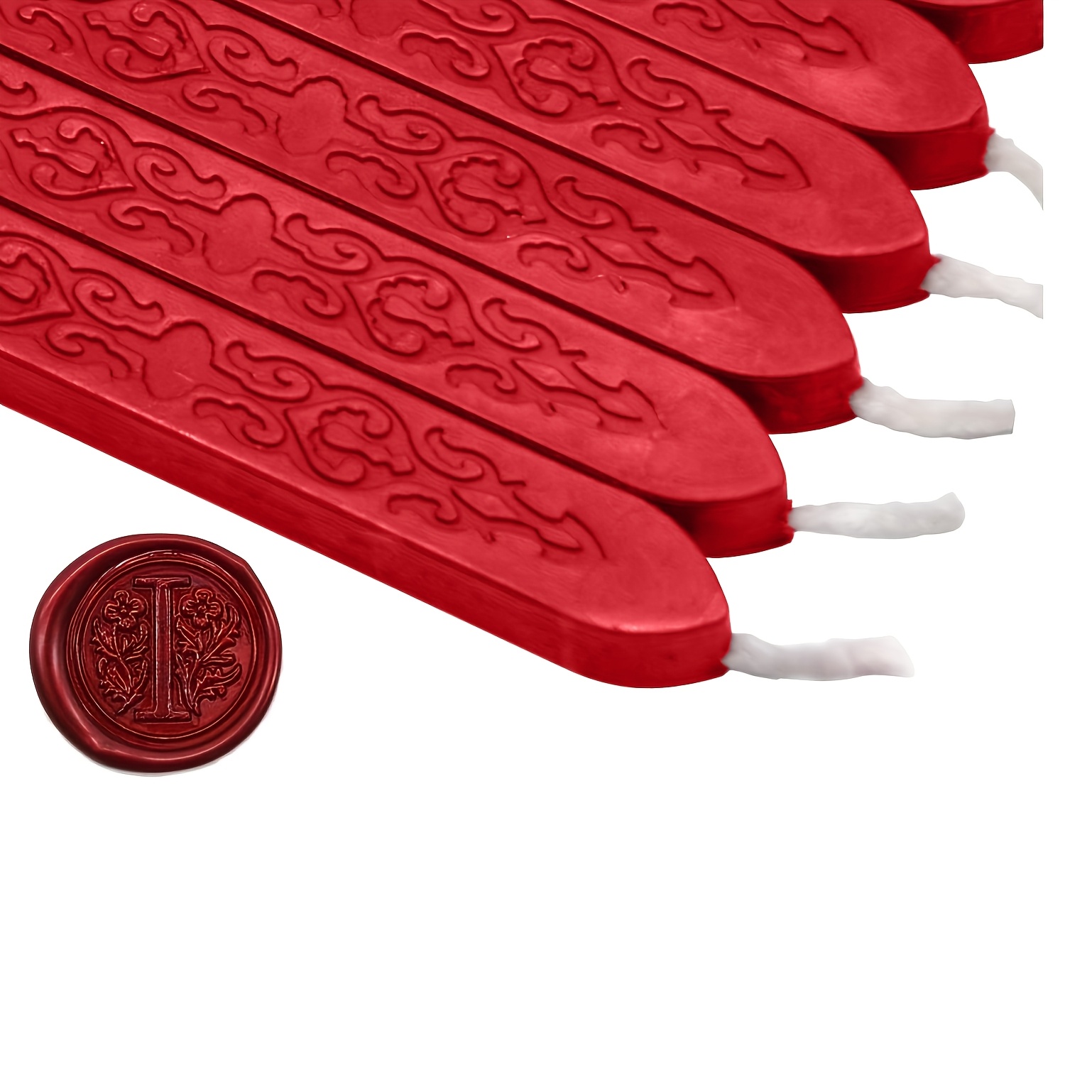 6pcs Sealing Wax Sticks With Wicks, Red Wax Seal Sticks For Wax Seal Stamp, Wedding Invitations, Gift Wrapping, Envelops Sealing