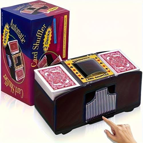 2 decks automatic shuffler battery powered shuffling mechanism holiday entertainment fast and shuffling great for home and parties great gifts for halloween and christmas