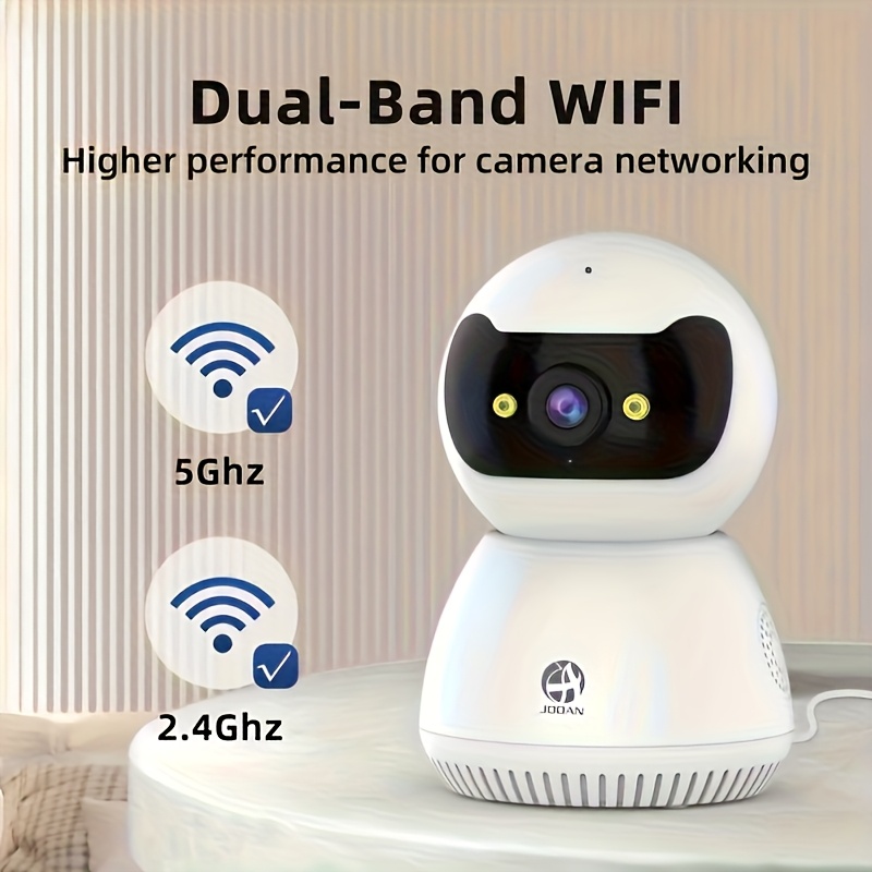 1080P Full HD 5G Wifi Монитор, Детекция на движение, Следене и снимане, Пълноцветно нощно виждане, Двупосочен разговор, Дистанционно управление чрез мобилно приложение, За семейството и домашни любимци, Препоръчителен подарък за празниците