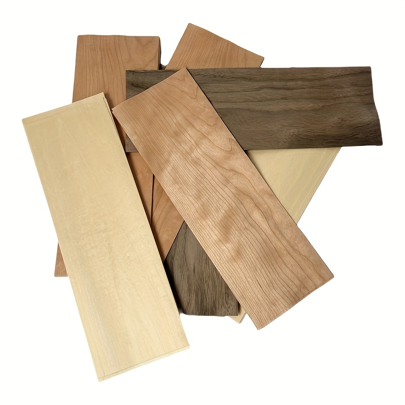 

Feuilles de bois marquetées naturelles 10cmx30cmx24pcs, épaisseur approximative de 0.4mm, adaptées pour la fabrication de modèles et l'artisanat, combo de plaques de bois non traitées, //buis, 8pcs .