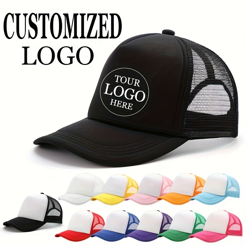 Customized Logo Can Print Your Own Picture, Unisex Mesh Baseball Cap, Men's And Women's Blank Duckbill Cap, Dad Hat, Outdoor Sports Sun Hat