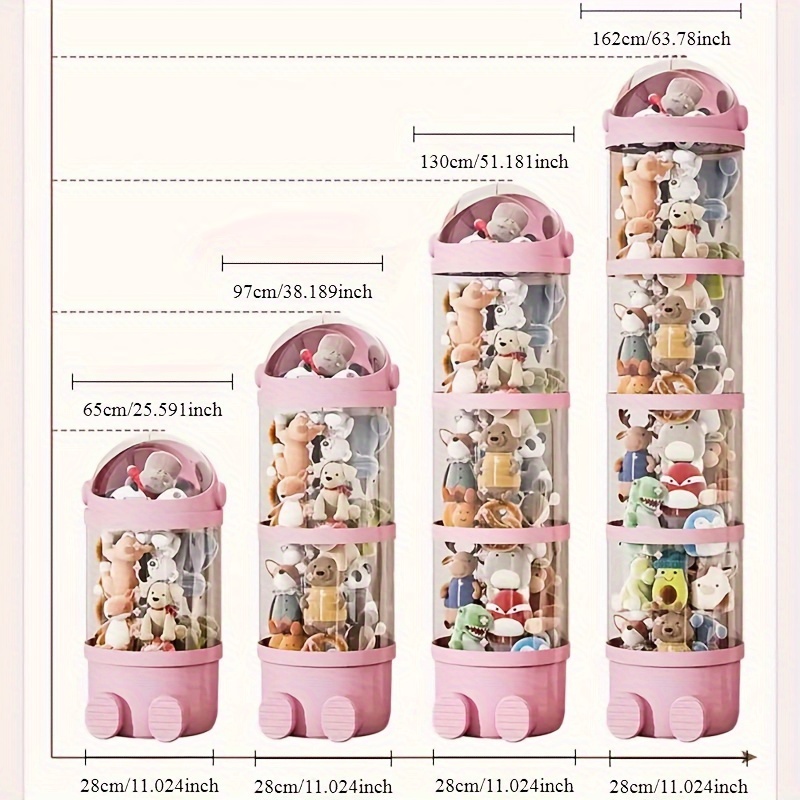 Seau De Rangement Peluche Poubelle De Bureau Seau De Stockage Corbeille à Déchets Poubelle Transparente Seau De Rangement En Plastique Pet Transparent Cuisine Salon Tube Rangement Peluche