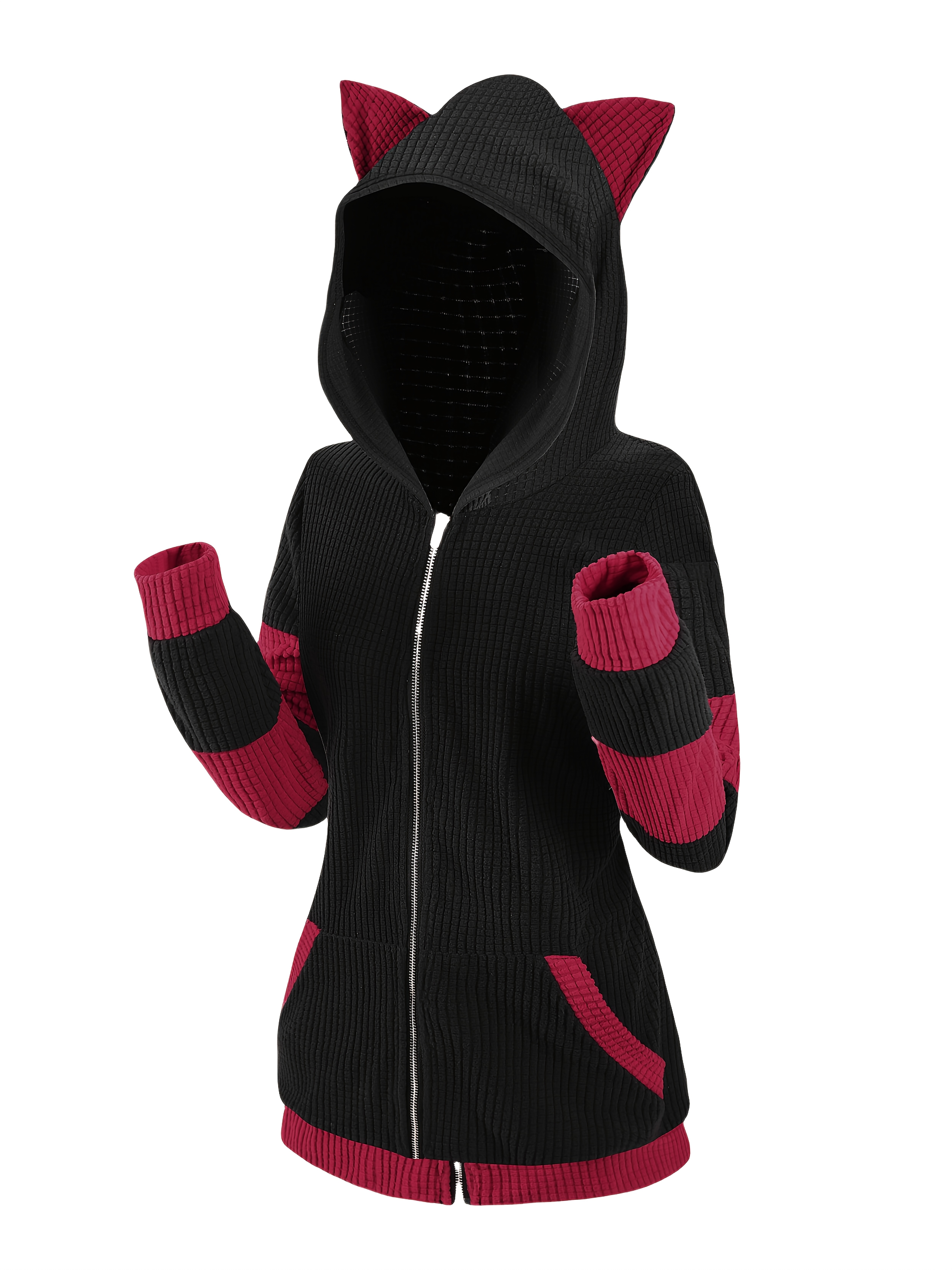 cat ear hoodie sold on Temu United States