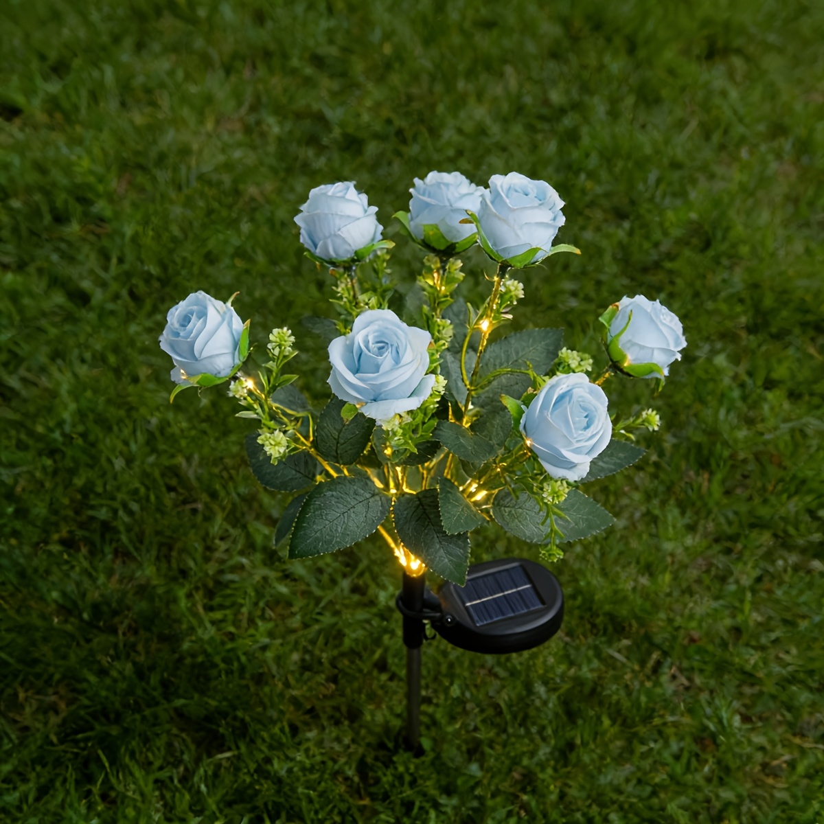 TEMU 7-head Solar , Suitable For Outdoor Courtyard/garden/lawn/yard/fence//channel Decoration, Outdoor Courtyard Decoration, Summer Party Wedding