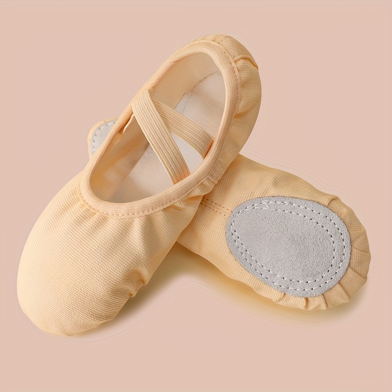 Back-to-School Gift Girls' Dance Shoes, All-Season Soft Sole Ballet Flats for Boys and Kids, Breathable Yoga Practice Shoes with Genuine Leather Soles, Non-Slip