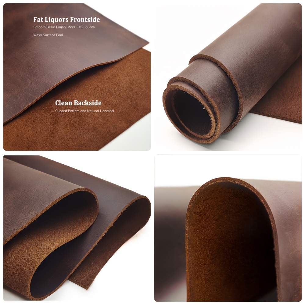dark brown full grain leather sheet full genuine - Temu Oman