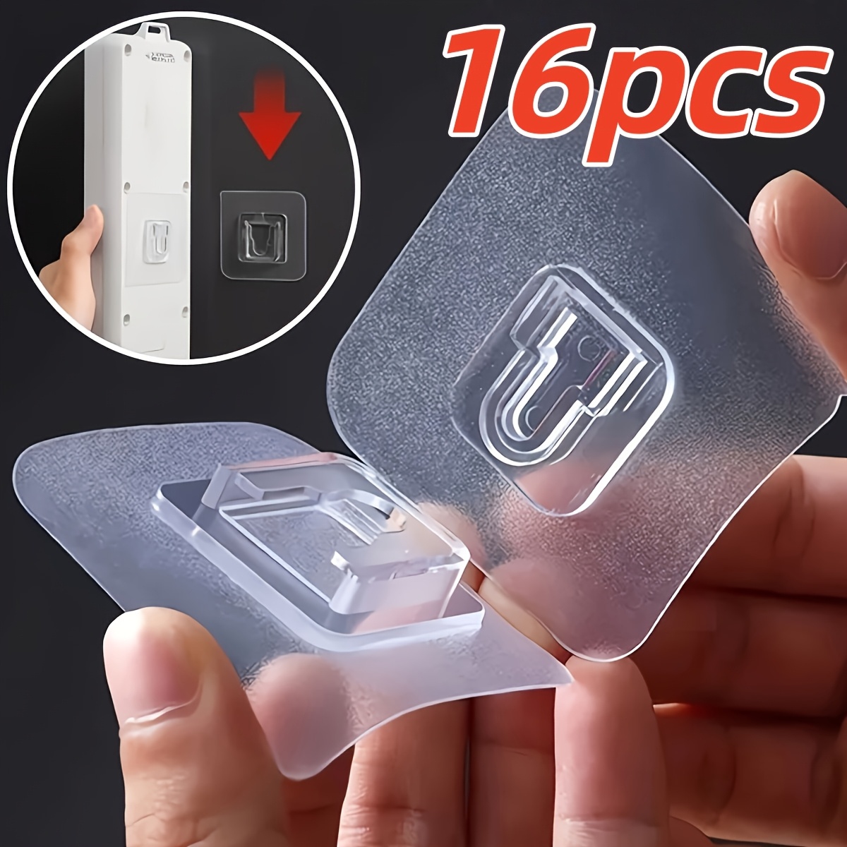 E-shop 16-teiliges Set – Praktische Haken – Lässiger Stil, einfach zu installieren, vielseitige Kunststoffhalterungen, geeignet für Router, Steckdosen,