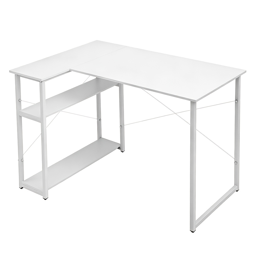 1pc Computer Desk, Laptop Desktop, Laptop Desktop, L-shaped Learning Desk, Computer Workstation, Restaurant Play Table, Suitable For Family Offices, With Storage Shelves, 100*75*70cm