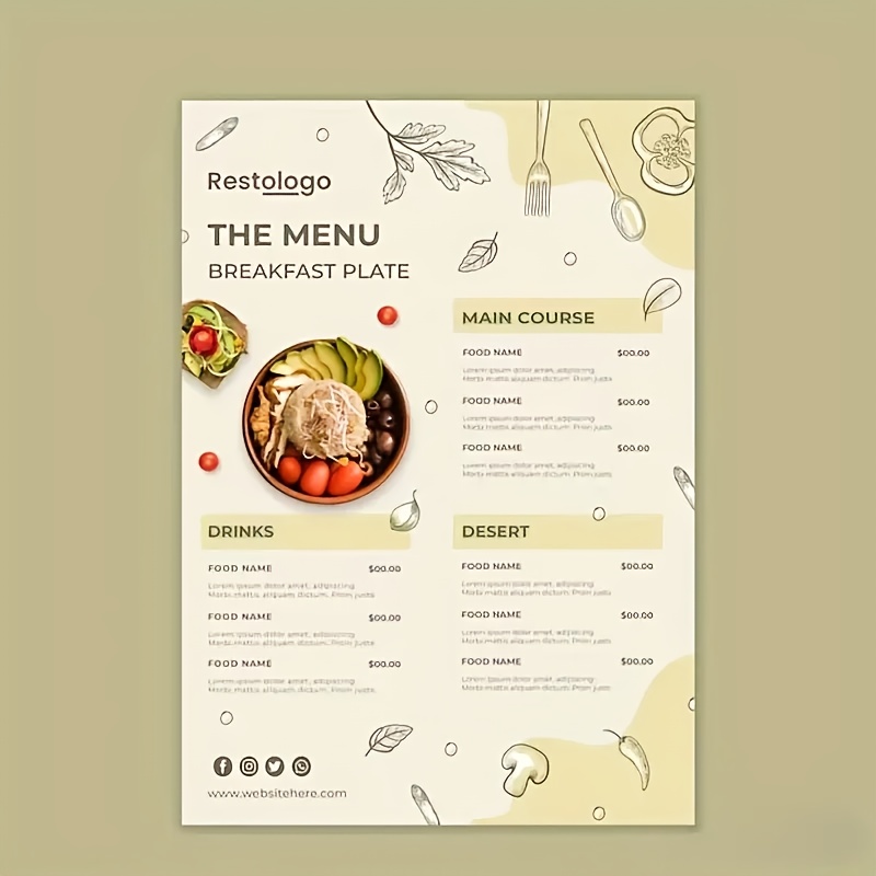 Custom Laminated Flyers in Multiple Sizes for Menus & Brochures