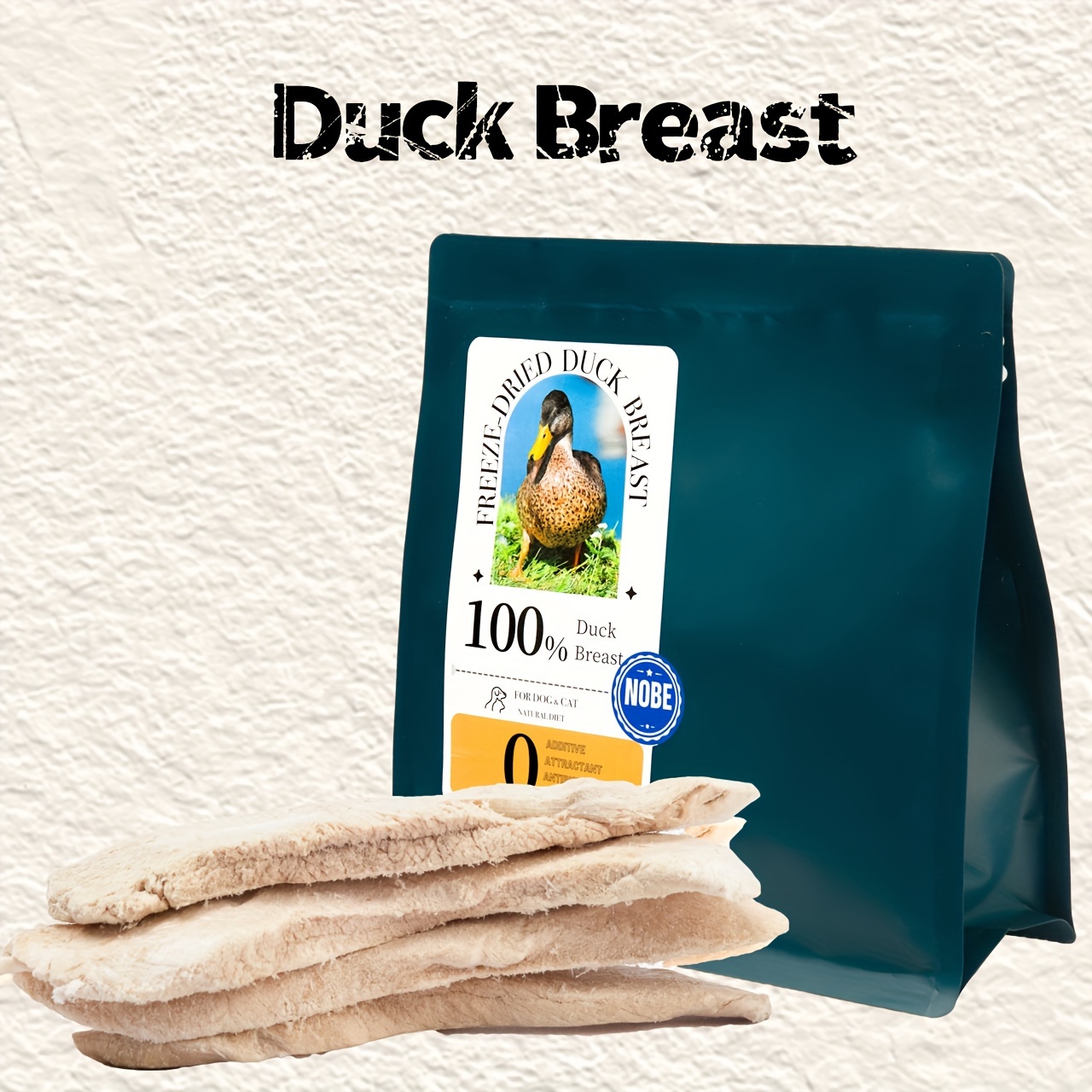 

100g/500g (3.52oz/17.63oz)freeze-dried Duck Breast Tear Marks Beauty Coat Cat Treats Natrual Diet Handheld Snacks